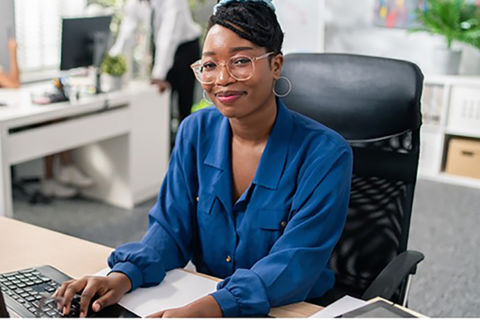 Woman working in office