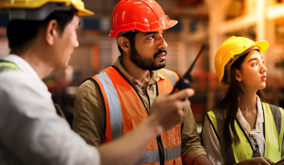 3 civil engineers on a site