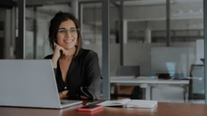 Indigenous Law professional at her desk
