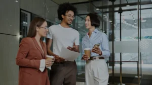 Group of 3 integrative studies talking